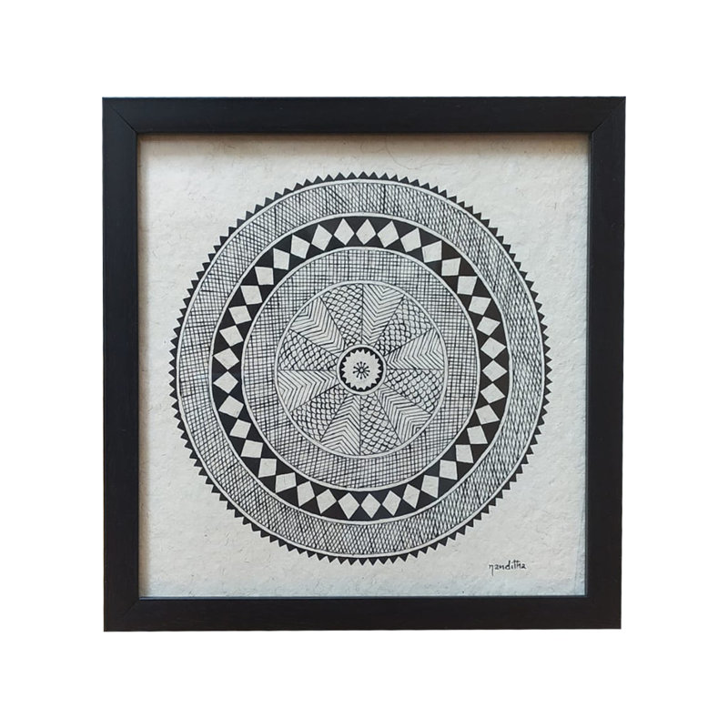 Tirugemane Chittara | Pen On Handmade Paper | By Nanditha