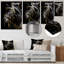 Décoration murale en métal cheval noir doré doré équestre II-1817524446