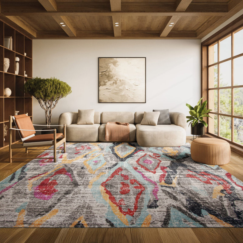 Muniz Performance Abstract Rug, Rectangle 8' x 10'