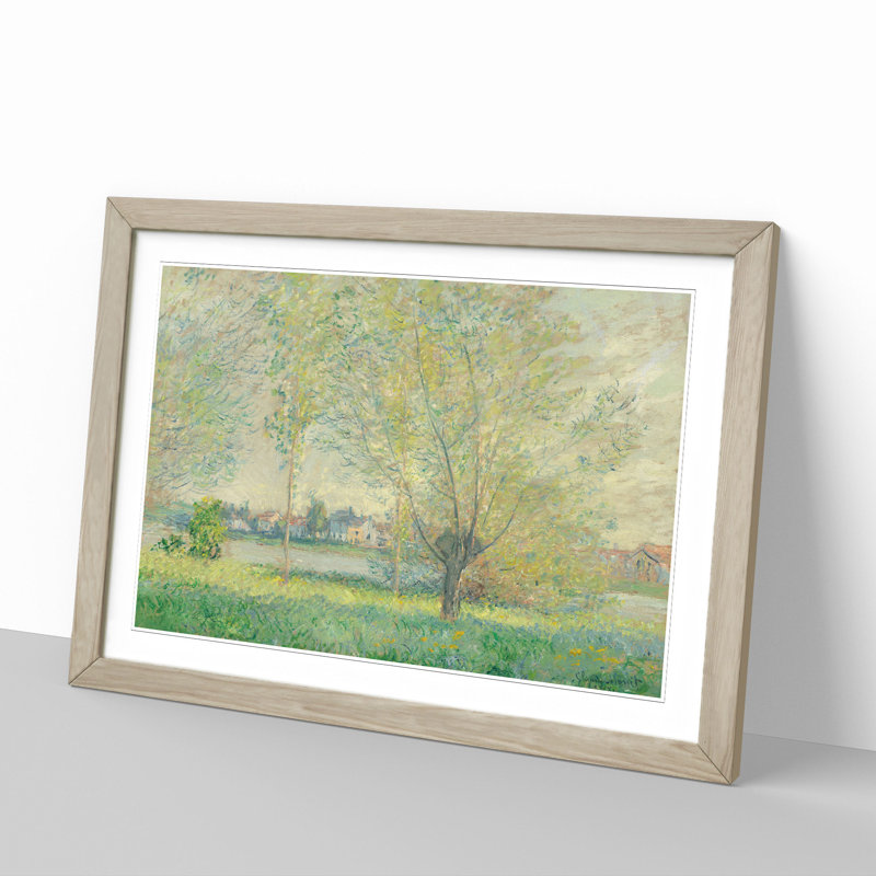 The Willows by Claude Monet - Picture Frame Painting, Oak, 48cm H x 65cm W x 2cm D