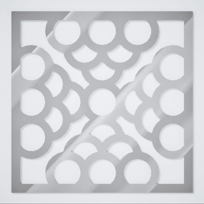 Panneaux muraux décoratifs en acrylique Harlingen, grand, l 23 3/8 po x H 23 3/8 po x T 1/8 po, gris, Gris