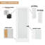 (avec trou de porte et charnières libres) Porte intérieure en verre transparent 1-Lite-123140996-123141000