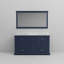 Ensemble de meuble-lavabo double 60 po X P 22 po P, plateau en marbre de culture et Miroir-375757898