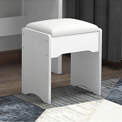 Bureau de coiffeuse élégant avec grand miroir à DEL et plusieurs espaces de rangement
