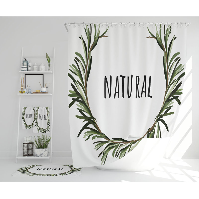 Nelma Polyester Shower Curtain Set
