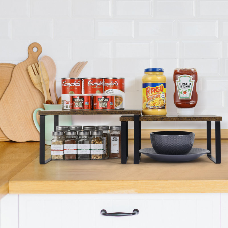 2 Piece Helper Shelf, Dark Brown/Black