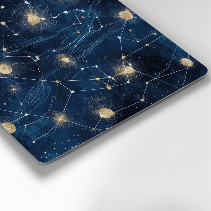 Art de la constellation de l'espace, art mural en métal bleu, H 12 po x l 12 po