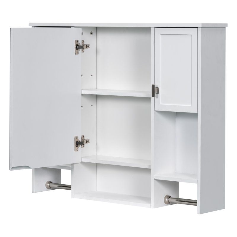 Wall Mounted Bathroom Cabinet with Mirror, White