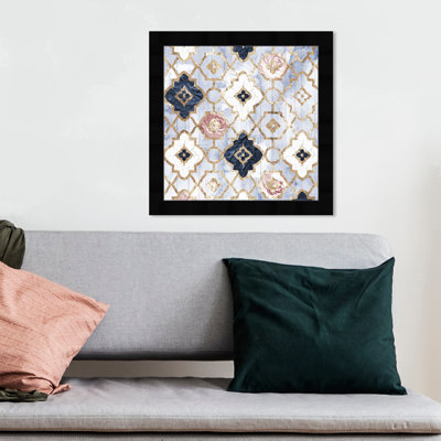 «Blue Abstract Moroccan» par Oliver Gal - reproduction