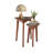 Amarius Nesting End Tables, Set of 2, Mid-Century Modern Triangular Design, Space-Saving Accent Side Tables, Warm Chestnut Finish, 24 in. Width