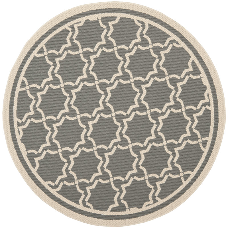 Dirks Performance Geometric Rug, Round 7'1"