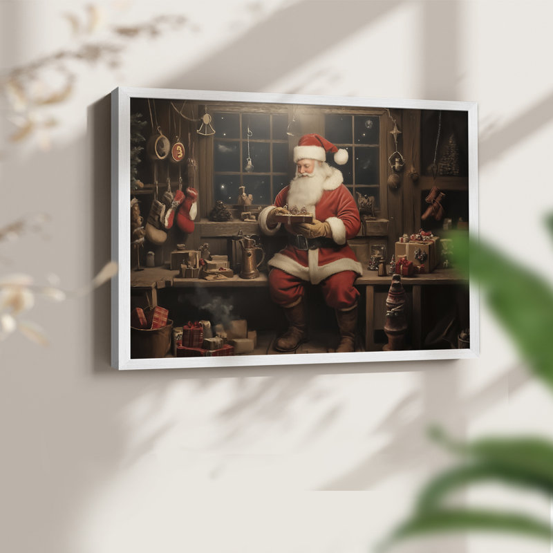 Art de Noël - CMXI - Reproduction encadrée - Restickable, H 22 po x l 28 po, Blanc