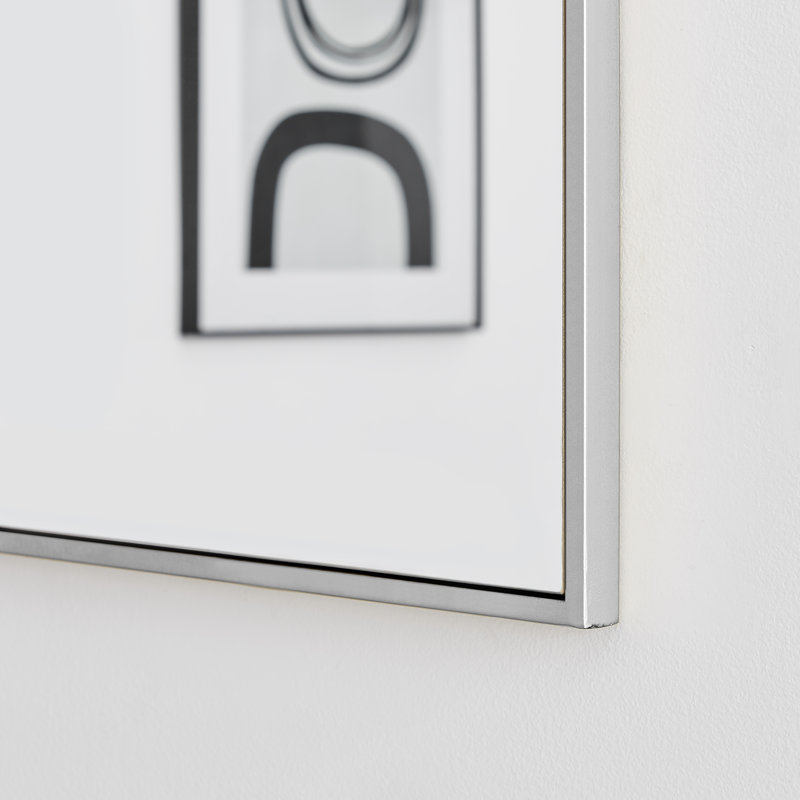 Alcantera Rectangle Metal Frame Wall Mirror Simple and Elegant Modern Design, 170cm H x 50cm W, Silver