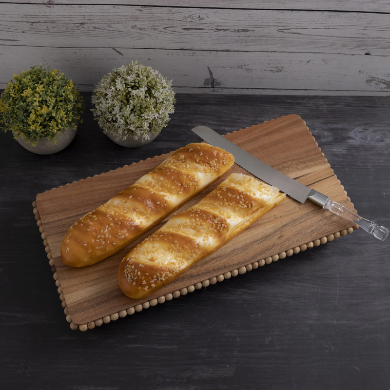 Élévateur rectangulaire en bois d'acacia