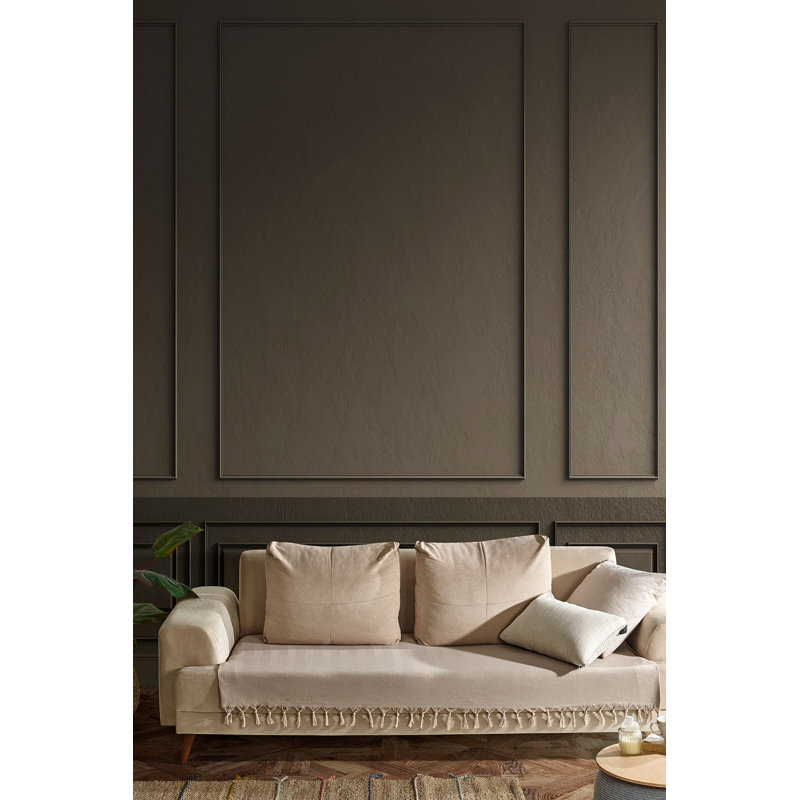 Jeté Thuc, Beige, L 45 po x L 79 po