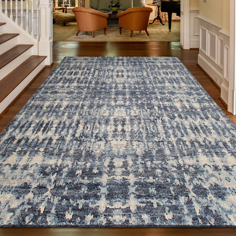 Wool Abstract Area Rug, Rectangle 2' x 3'