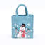 Ensemble de 3 sacs-cadeaux de Noël en forme de bonhomme de neige en coton laminé