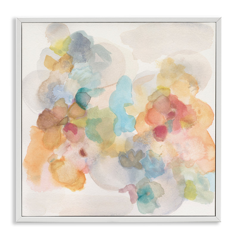 Douce aquarelle abstraite, giclée par Jodi Fuchs, H 12 po x l 12 po x P 1,5 po, Giclée encadrée blanc bord de mer
