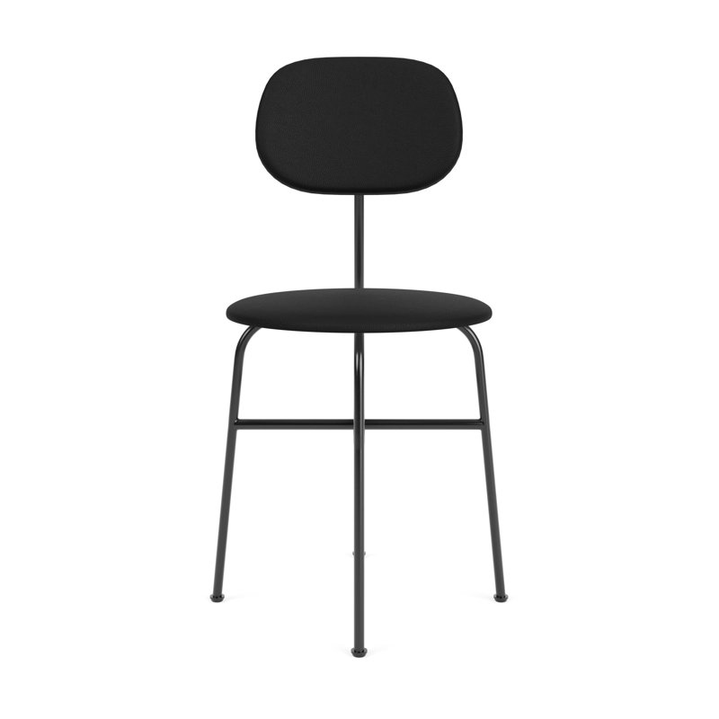 Afteroom Upholstered Dining Chair, Black Leather