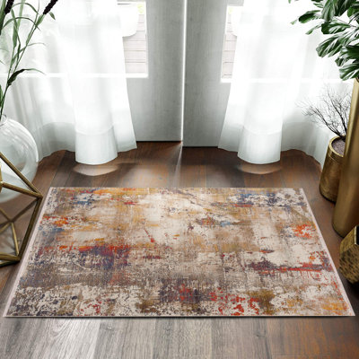 Tapis abstrait moderne délavé