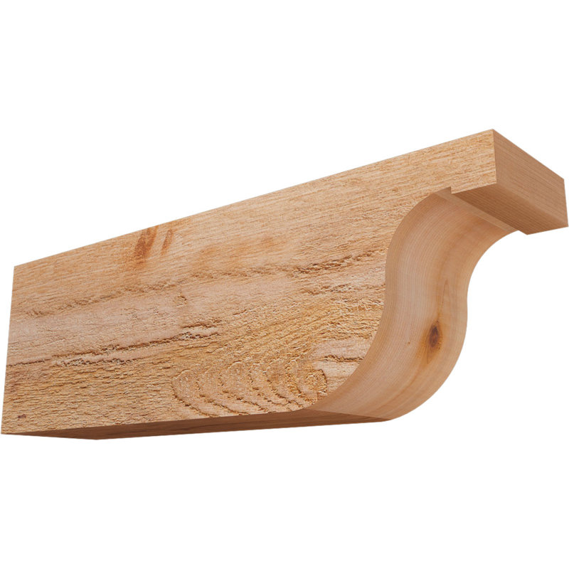 Queue de chevron Del Monte, Cèdre rouge de l'Ouest, 6"H x 4"W x 18"L