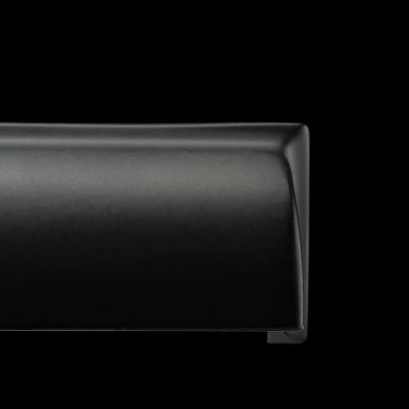 Parkview Cup / Bin Pull, 5-1/16", Matte Black