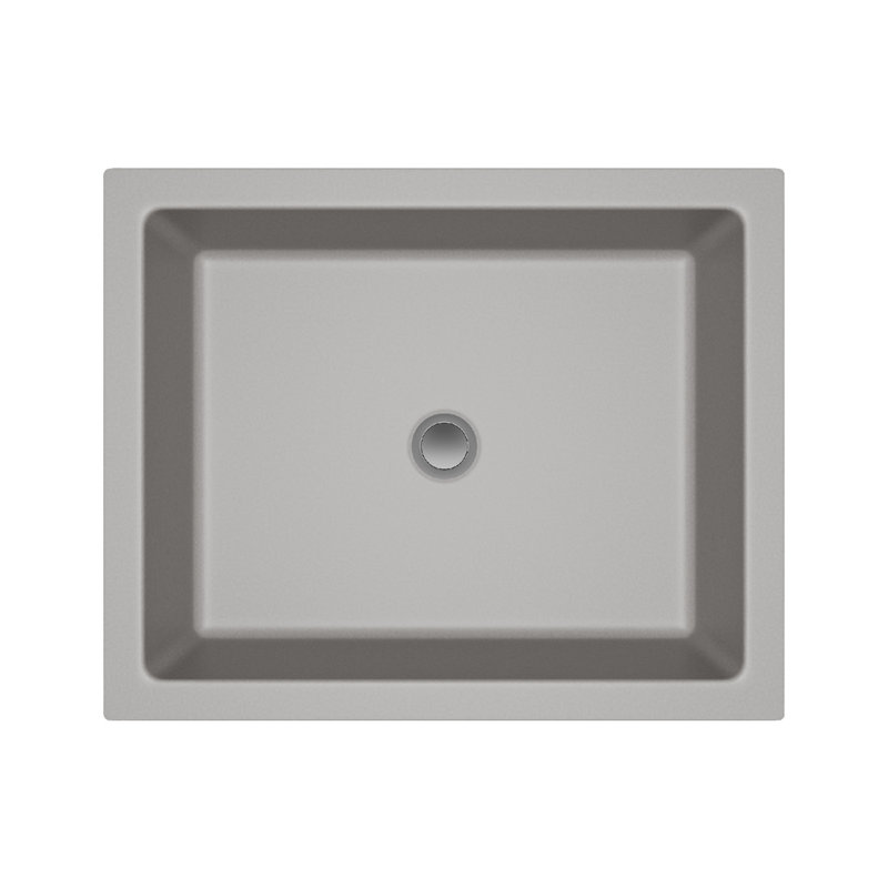 Lexicon Quartz Composite Rectangle Vanity Sink, Concrete