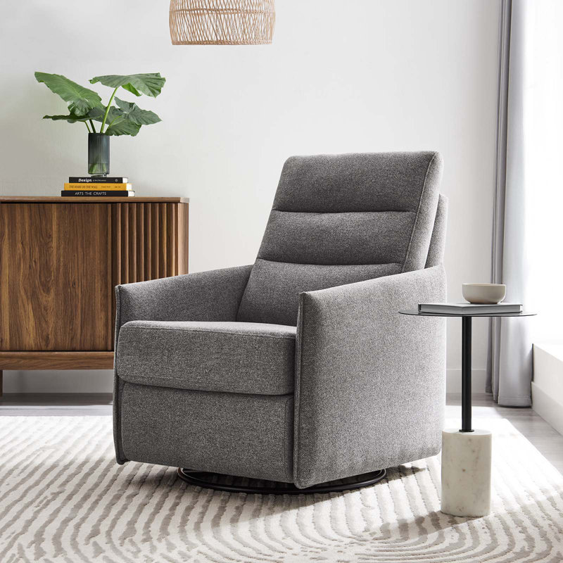 Modway Etta 28'' Wide Swivel Lounge Chair, Gray Revolution Performance Fabrics®