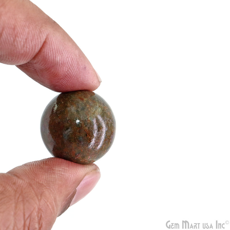Natural Polished Gemstone Sphere, Decorative Accent, Smooth Ball Home Decor, 15-25mm, Ruby