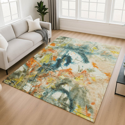 Premium Machine Washable Mayfield AMF2202 abstract Rug