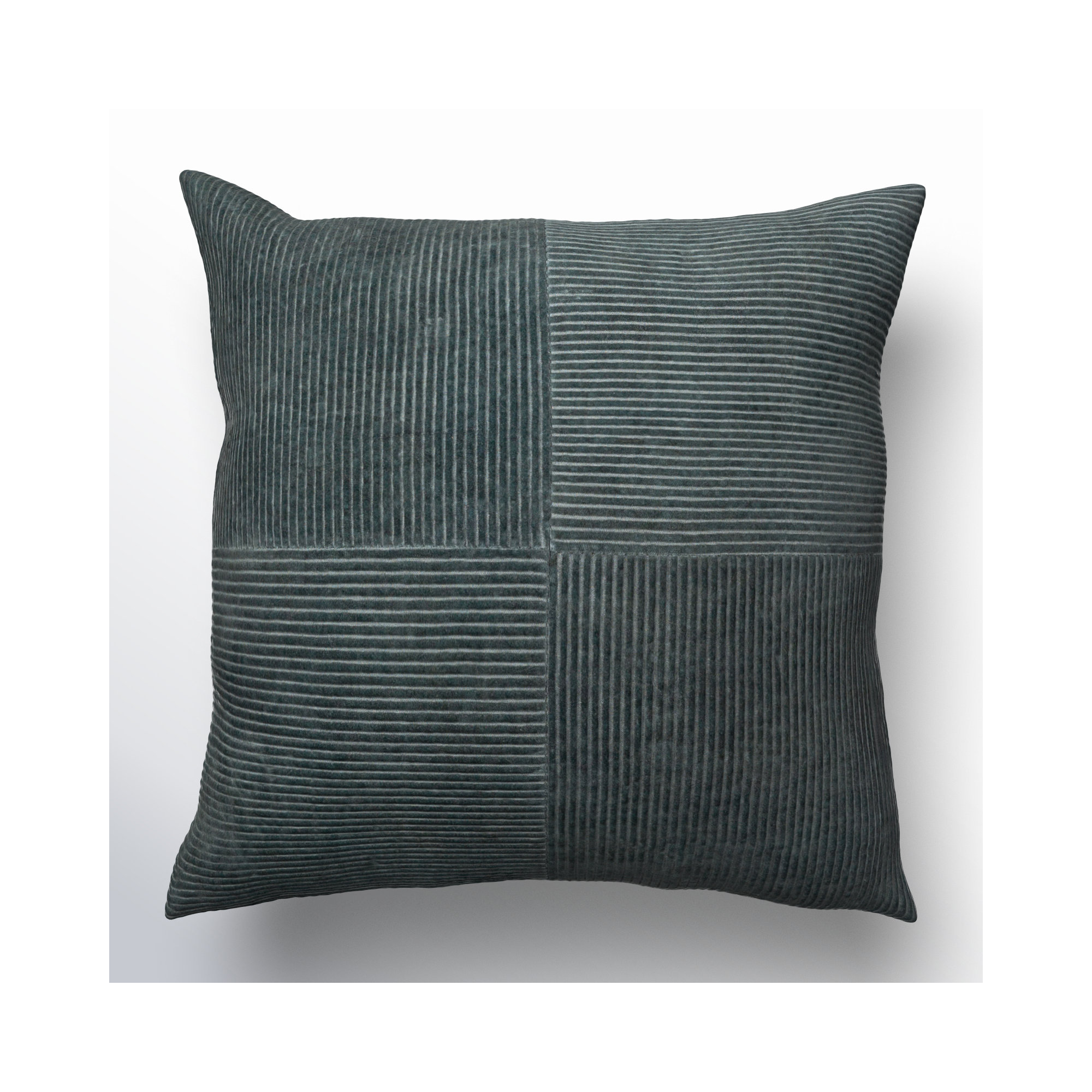 Selma Cotton Pillow Cover, 18" x 18", Charcoal