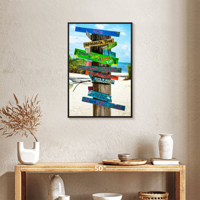 Panneaux de plage, Cadre flottant noir, 21 po x 31 po