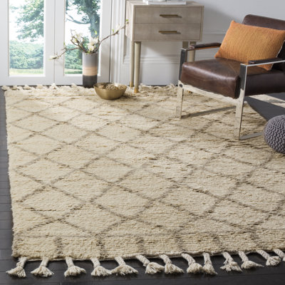 Jalbert Geometric Wool Hand Woven Area Rug