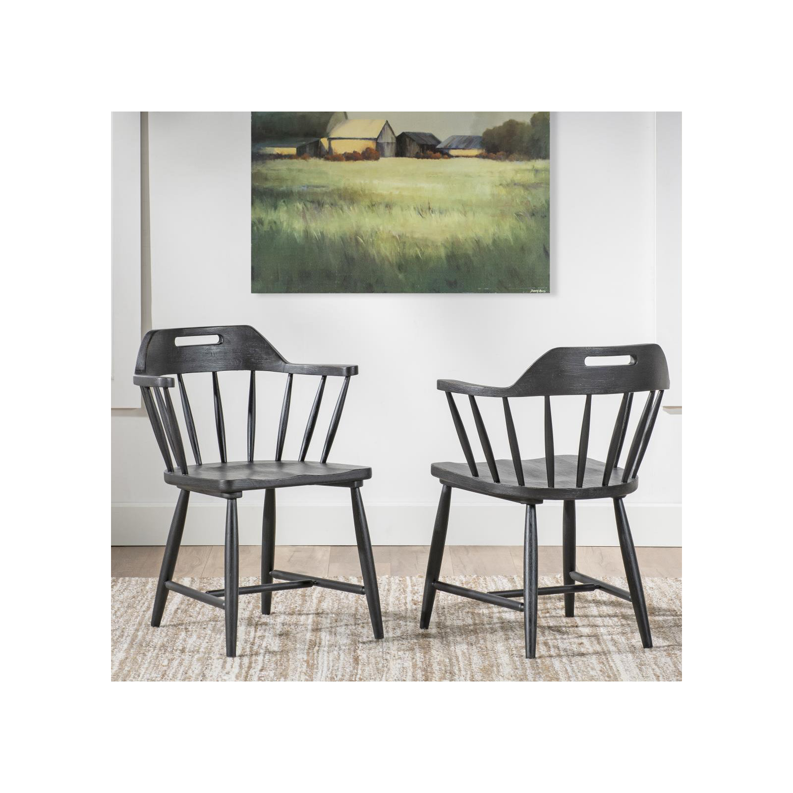 Country Living Windsor Arm Chair 2, Black