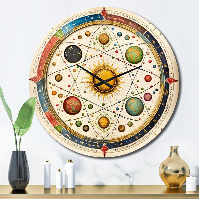 Horloge murale en métal Dimarco, Grand