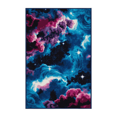 Tapis mauve lavable à la machine