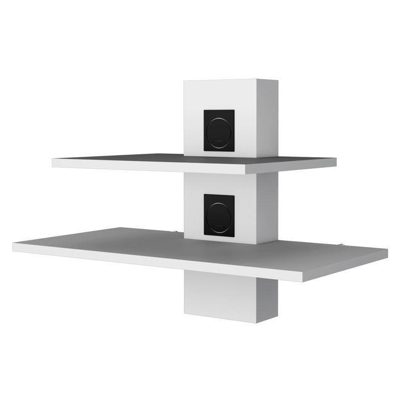 White Floating Shelf With Two Shelves For A Tidy And Elegant Decor Your Essentials