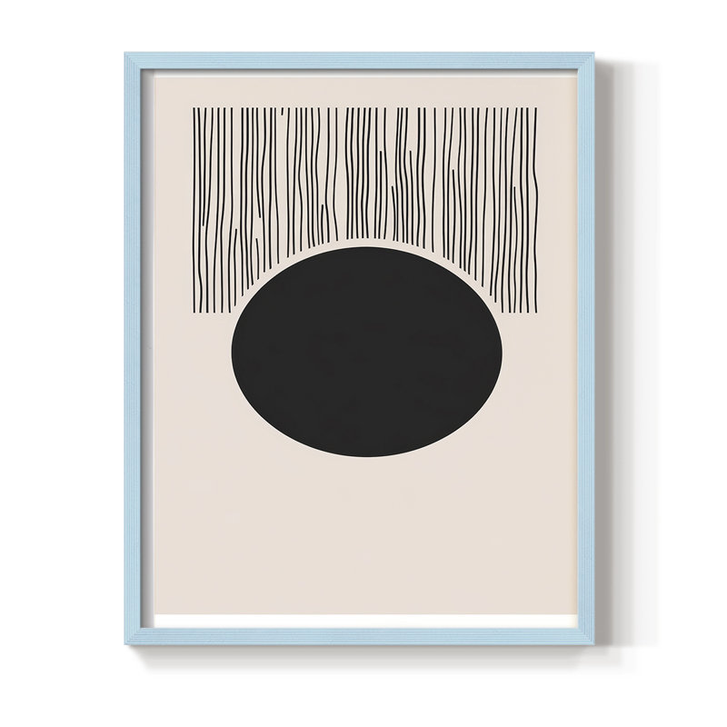 «Abstract Abstract», reproduction encadrée - prêt à accrocher - fabriquée aux États-Unis, H 10 po x l 8 po, Bleu