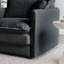 Fauteuil de salon gris en chenille gris - Base, revêtement, confort pour la chambre à coucher, cadre en bois massif Comfort Zone, rembourrage en tissu doux