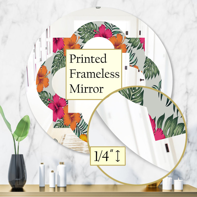 Miroir mural éclectique Quatrefoil, H 31,5 po x l po