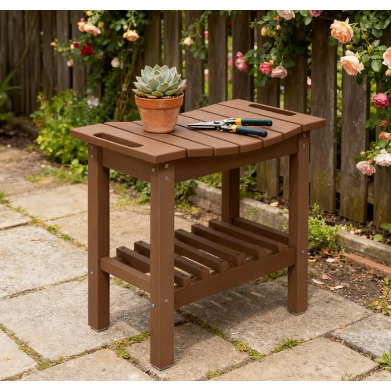 Banc de rangement, banc de coussin antidérapant pour l'intérieur et l'extérieur, tabouret de douche imperméable avec poignée
