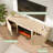 Midcentury Modern TV Stand with 23-Inch Fireplace-1896515907