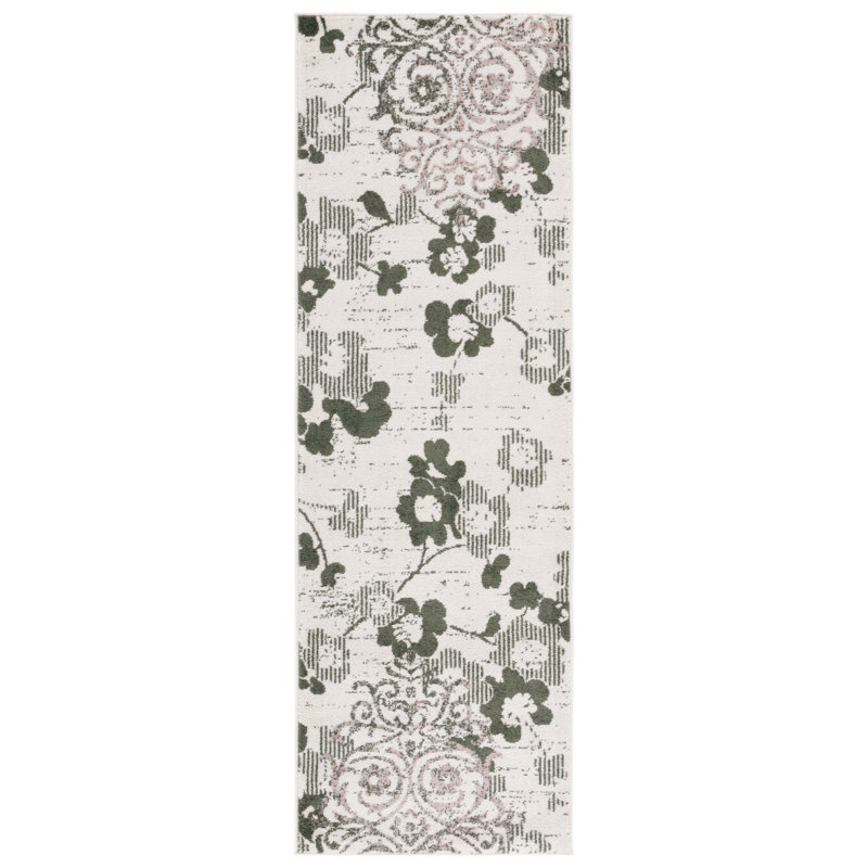 Braizlee Performance Floral Rug, Runner 2'6" x 8'