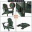 Chaises pliantes Adirondack avec coussin, chaise de patio surdimensionnée en PEHD résistante aux intempéries-384808975