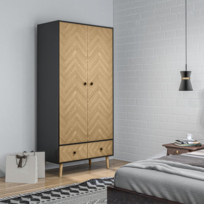Grubbs 2 Door Manufactured Wood Wardrobe