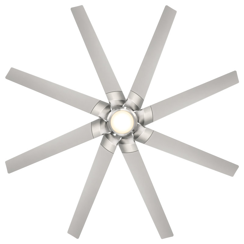 Roboto XL Indoor/Outdoor 8-Blade Smart Ceiling Fan 70" with 3000 LED Light Kit and Remote Control, Works With Alexa and iOS or Android App