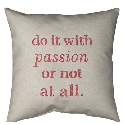 Passion Inspirational Floor Pillow