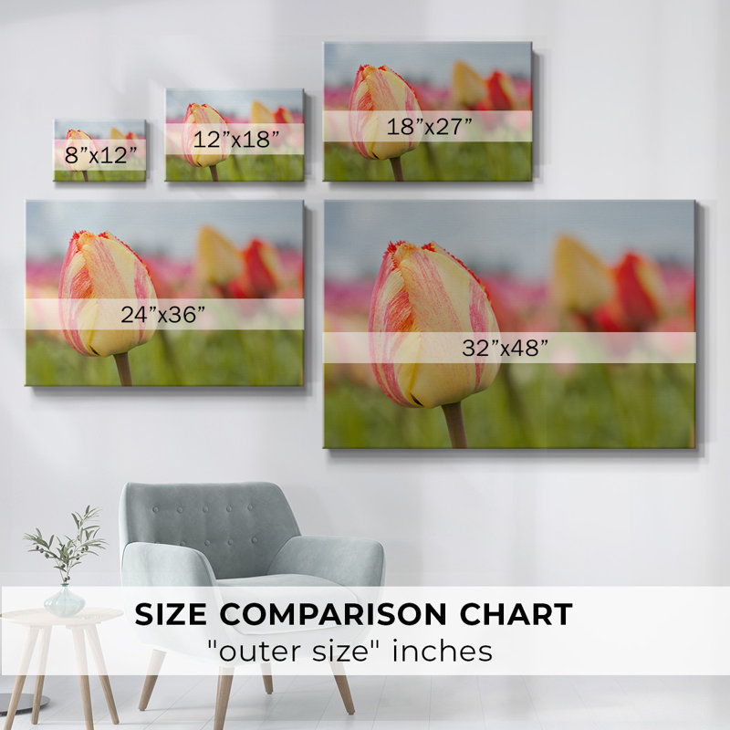 Toile tendue avec châssis Spring Spring Sherbet, H 40 po x l 60 po