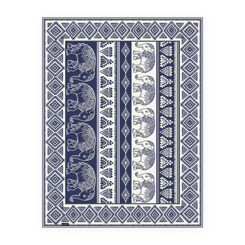 Bynoe Non-Slip Geometric Doormat, Rectangular 65 x 85cm