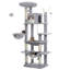 Grand arbre à chat pour grands chats d'intérieur, grande tour pour gros chats avec un très grand hamac [20X16], tour d'escalade pour chat avec poteaux à griffer, maisonnette et grand perchoir supérieur-1626968673